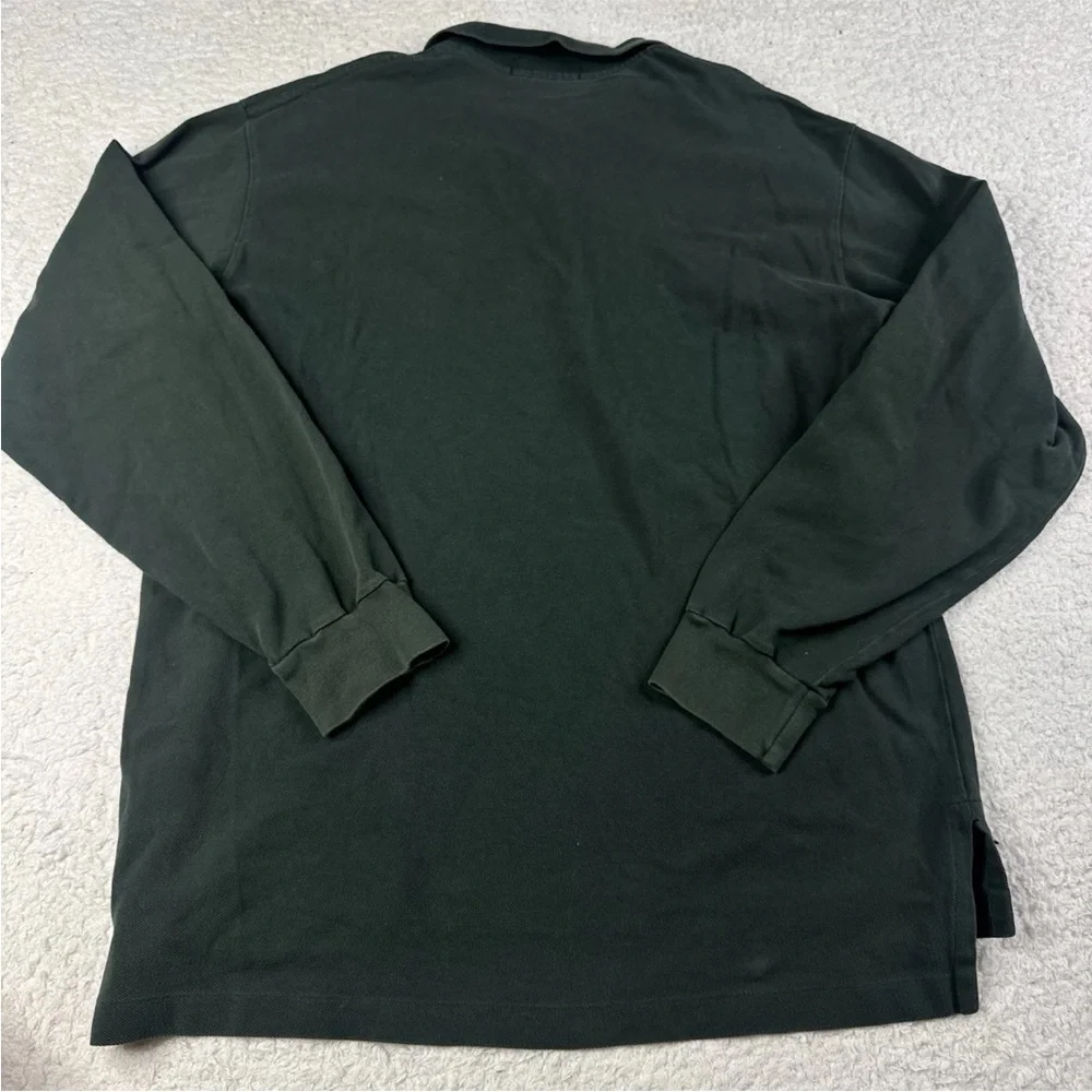 Polo Ralph Lauren Men’s Long Sleeve Green Cotton Knit Polo Shirt‎ Classic Fit L